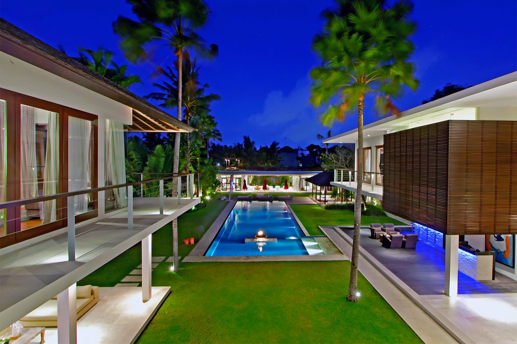 Villa Kalyani Canggu Bali - Exterior at Night
