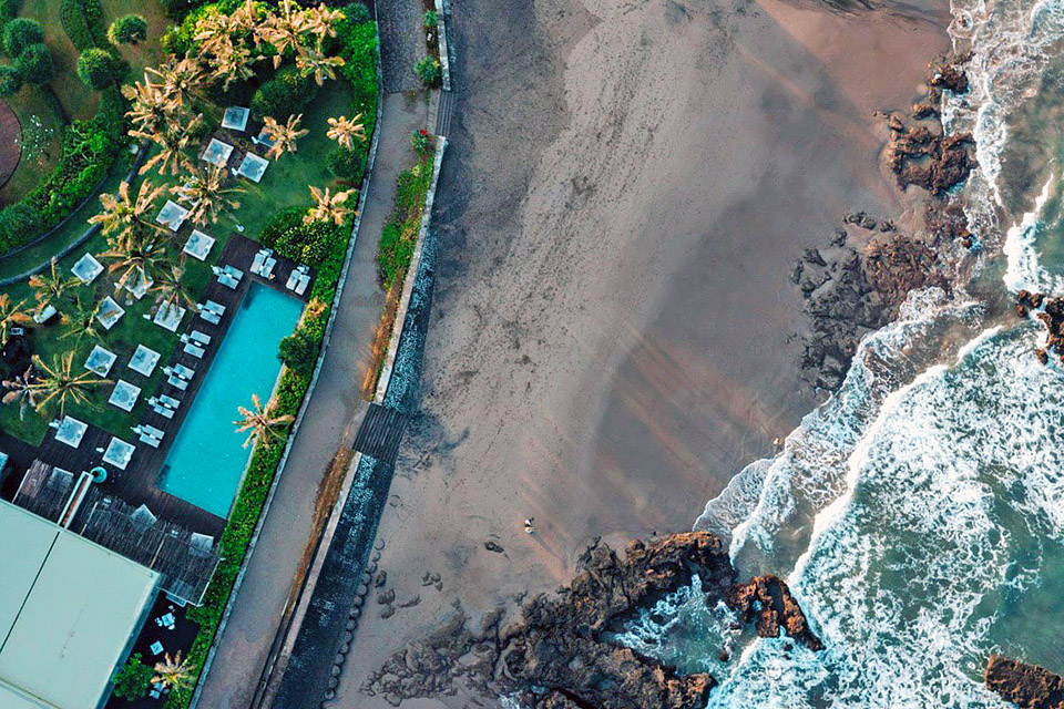 Como Beach Club Canggu Aerial View