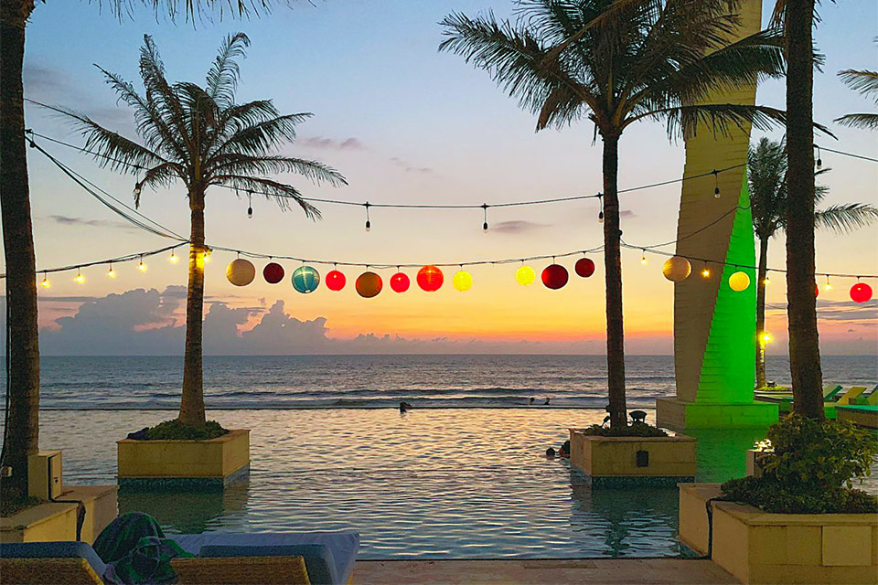 Vue Beach Club Canggu Sunset View